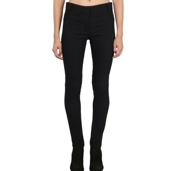 Veronica Beard Blossom Skinny Biker Pant Sz2 Black Ankle Zip - Picture 1 of 11